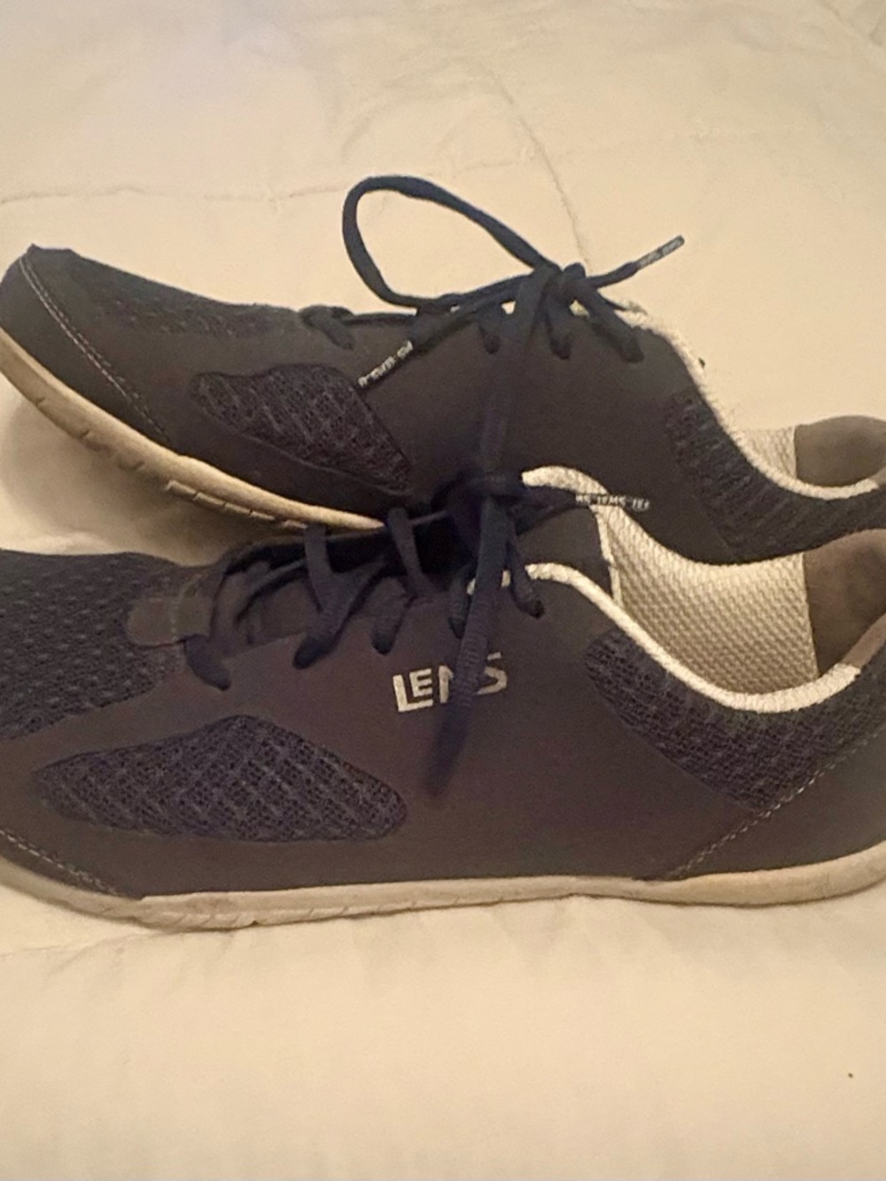 Lems  Men's Navy Widebox  Sneakers with White Trim